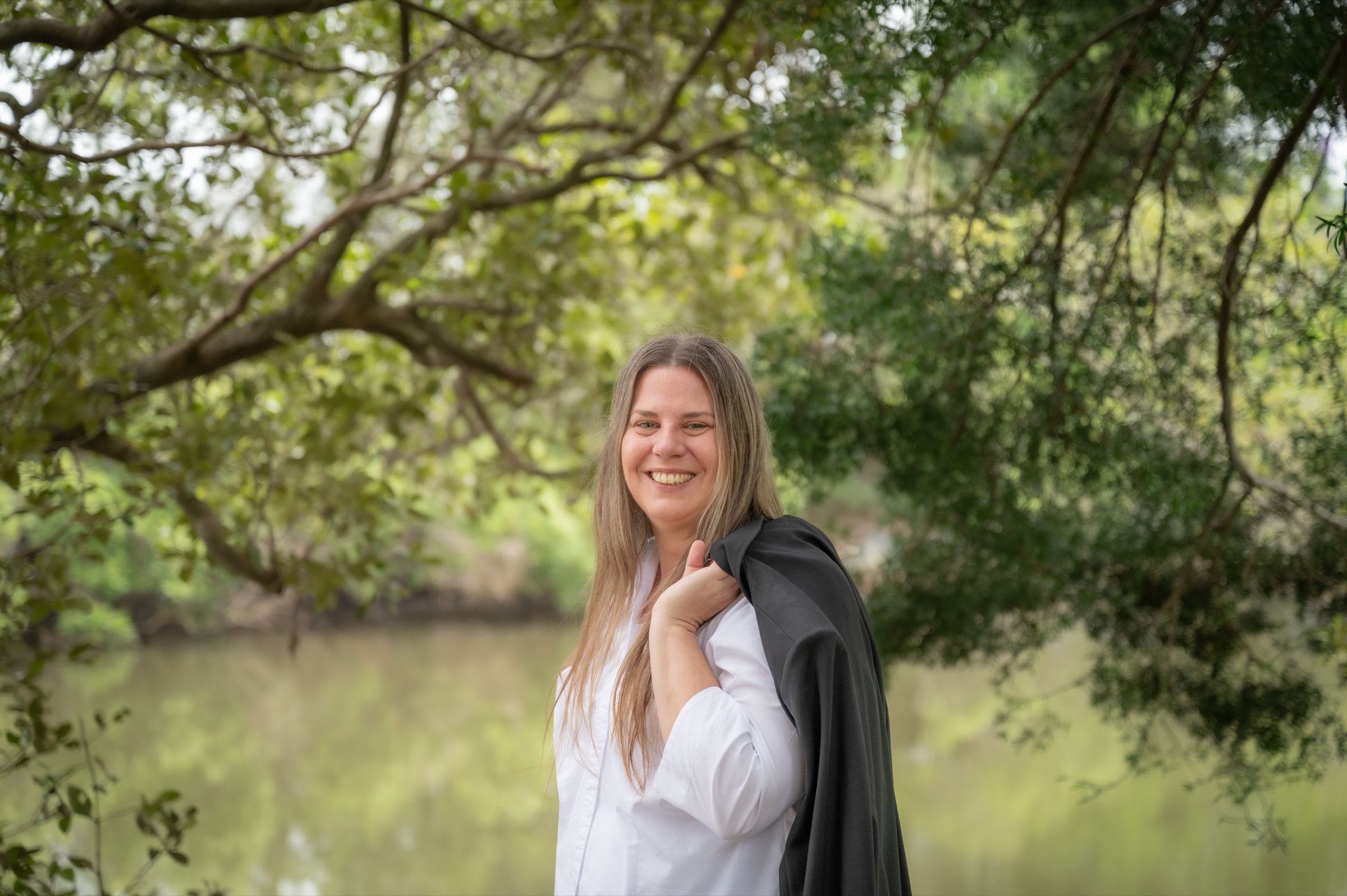 Malinda Sherrard by the river on the Mid North Coast
